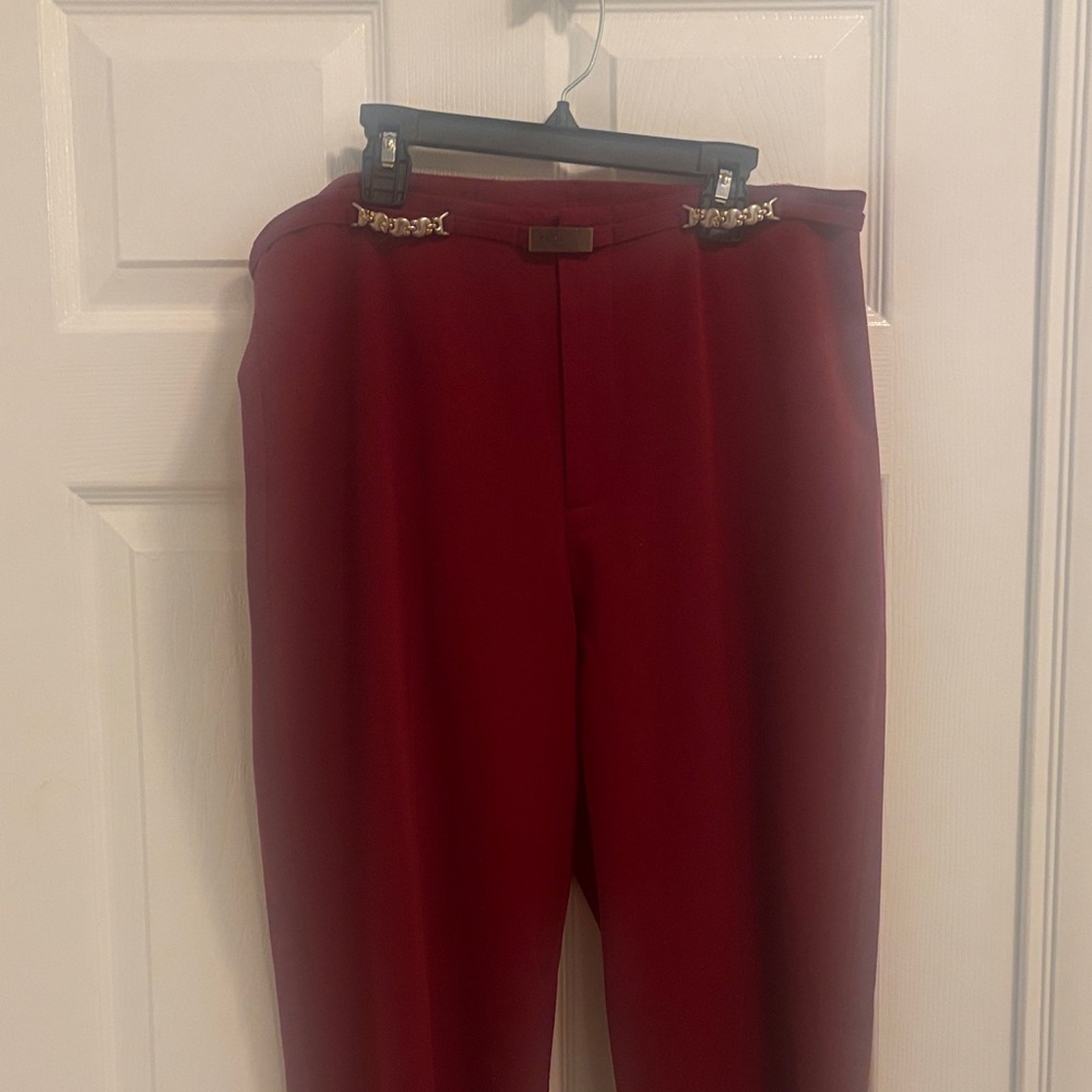 Elegant Red Women's Pants